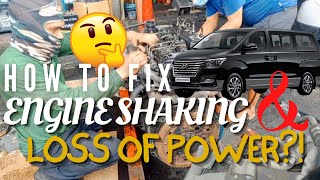 ENGINE SHAKING AND LOSS OF POWER HYUNDAI STAREX D4CB ENGINE [upl. by Ekoorb]