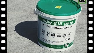 Produktfilm  Fugenmörtel vdw 815 plus von der GftK  JonesArt [upl. by Ahsayn]