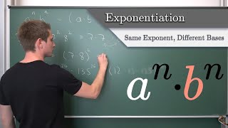 Exponentiation 5  Same Exponents Different Base An Easy Guide for Beginners an  bnabn [upl. by Hcahsem]