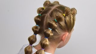 Double Bubble Braid Tutorial ★ 2024 Hairstyles for little girls  Hair Tutorial by LittleGirlHair [upl. by Kelly213]