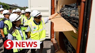 Malaysia uncovers at least 106 containers of ewaste in ports vows stricter enforcement [upl. by Submuloc]