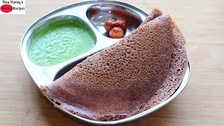 Crispy Ragi Dosa With Sprouted Ragi Flour Ragi Powder Weight Loss Millet Recipes  Skinny Recipe [upl. by Nulubez]