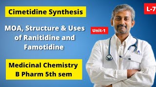 Cimetidine synthesis। L7। U1। Structure MOA amp uses of famotidine and ranitidine। Shahruddin Khan। [upl. by Anett]