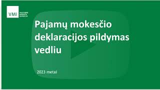 Pajamų mokesčio deklaracijos pildymas vedliu [upl. by Telimay]