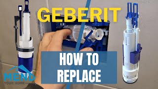 Toilet Running or Not Flushing Replace Geberit Flush Valve Concealed Cistern FIX [upl. by Lasonde]