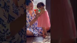 Bipasha Basu Daughter Devi Playing Ghar Ghar with Mother Bipasha shortsvideo [upl. by Pickett509]