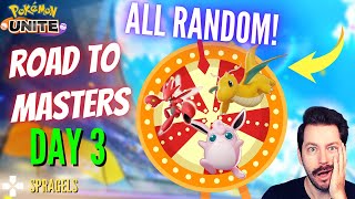 RANDOM BUILDS TO MASTERS Day 3 Pokemon Unite Season 10 [upl. by Doy]