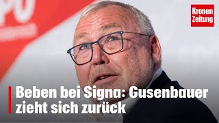 Beben bei Signa Gusenbauer zieht sich zurück  kronetv NEWS [upl. by Oraneg]