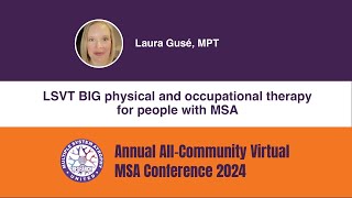 LSVT BIG physical and occupational therapy for people with MSA English  Laura Guse MPT [upl. by Intihw]