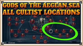 Assassins Creed Odyssey All GODS OF THE AEGEAN SEA Cultist Locations  Cult Unmasked Trophy [upl. by Weidman593]