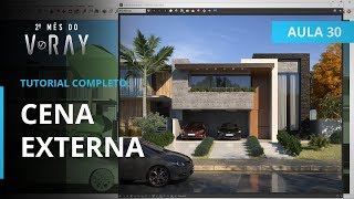 Vray 36 para SketchUp  Aula 3030 CENA EXTERNA  TUTORIAL COMPLETO [upl. by Eugenia338]