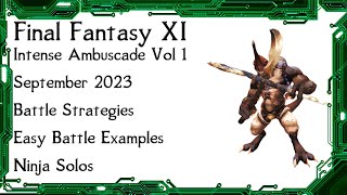 FFXI  Intense Ambuscade Vol One September 2023 Battle Strategies and Battle Examples [upl. by Rhodes351]