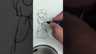 How to draw a princess for kids 🫅😊 [upl. by Etteluap301]