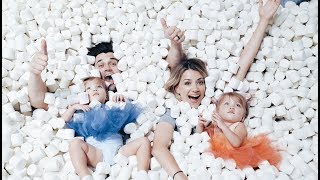 HUGE MARSHMALLOW SWIMMING POOL w BABIES [upl. by Clemmy]