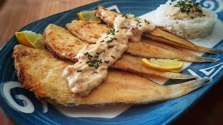 Sole meunière avec une délicieuse sauce crémeuse à léchalote et moutarde  Recette en 5 minutes [upl. by Ecerahs202]