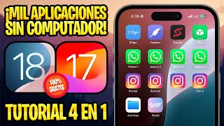 TUTORIAL 4 en 1 ✅ INSTALAR APLICACIONES IPA SIN COMPUTADOR CON ESIGN FEATHER SCARLET Y GBOX WSF [upl. by Burnard]