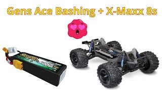 Testing Gens Ace Bashing series 4s 5000mah 50c with the XMaxx 8s  Big air  10s electric tricycle [upl. by Whitten803]