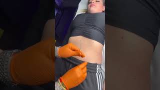 Belly Piercing Using Base Laboraotories Pro Hypochlorous Acid Piercing Spray🤝 [upl. by Ecilahs]