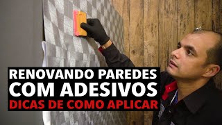 ADESIVANDO PAREDES DO BANHEIRO  Conteúdo do quotRenovando banheiro com Adesivos Parte 2quot [upl. by Eintroc]