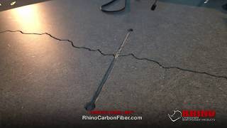 Concrete crack repair using Rhino Carbon Fiber Concrete Crack Lock stitches [upl. by Reagan]