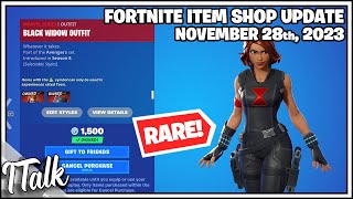 INSANELY RARE BLACK WIDOW OUTFIT IS BACK Fortnite Item Shop November 28th 2023 Fortnite OG [upl. by Erdnael]