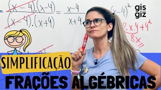 FRAÇÕES ALGÉBRICAS  SIMPLIFICAÇÃO DE FRAÇÕES ALGÉBRICAS  03 [upl. by Mcgean]