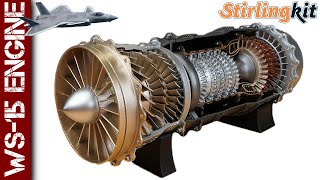 Working WS15 Turbofan Engine  Stirlingkit scale model [upl. by Olihs]