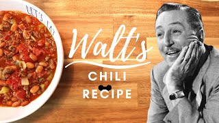 Walts Chili Recipe from Disneyland Carnation Cafe Main Street USA [upl. by Kat]