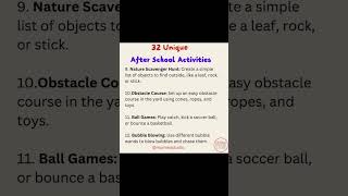 32 Unique After School Activities For Kids 36 Years [upl. by Samy]