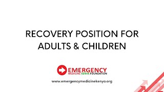 Recovery Position for Adults and Children [upl. by Mayman825]