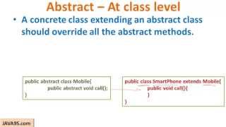 Java Tutorial  18  Abstract classes and Methods in Java Java Beginners tutorial by Java9s [upl. by Colwell806]