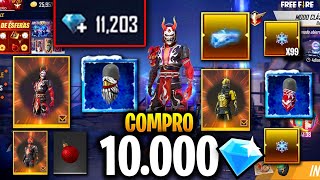 Mi Segunda RECARGA De 10000 DIAMANTES EN FREE FIRE COMPRO LA INCUBADORA 3 EN 1 [upl. by Stephana]