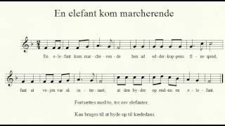 En elefant kom marcherende [upl. by Entroc]