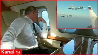 Putin fears his plane can be shot down even in Russia he flies everywhere in a company of fighters [upl. by Harris472]