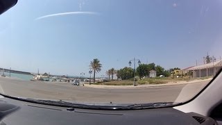 Katakolo port to Palouki beach highway driving Greece  onboard [upl. by Ahsienauq]