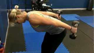 P90X TwoArm Triceps Kickback  Flip Grip Kickback [upl. by Nairim]