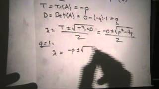 Bifurcations of 2D Linear Systems and the TraceDeterminant Plane Part 1 [upl. by Arda37]