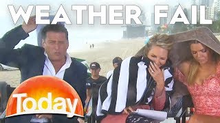 Wild Weather Fail on the TODAY SHOW  TODAY Show Australia [upl. by Araic]