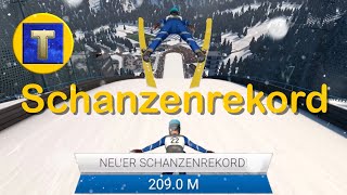 Skifliegen Planica doppelter Rekordsprung 209 m ❄️ SkiJumping 2021 [upl. by Pearman972]