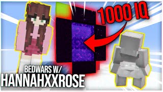 INSANE BEDWARS TRAPPING ft hannahxxrose [upl. by Eusadnilem]