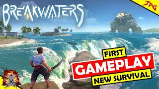 AMAZING New Survival Game Breakwaters Gameplay The Next Valheim [upl. by Noxaj]