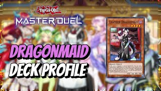 YuGiOh Master Duel Dragonmaid Deck Profile Deutsch [upl. by Anaynek]