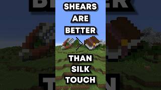 Shears are better than silk touch minecraft minecrafttutorial gaming minecraftbuilding viral [upl. by Timmons162]