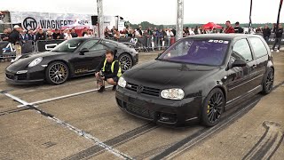 950HP Volkswagen Golf IV R32 Turbo vs 850HP Porsche 991 ES800 LCE Performance [upl. by Natrav189]