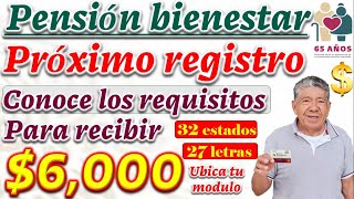 Próximo Registro a la Pensión Bienestar 2024 Conoce los Requisitos y Beneficios del Programa [upl. by Anitnegra]