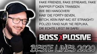 BossXplosive Die besten DeutschrapLines 2020  Reaction [upl. by Nortyad865]