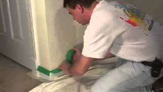 Taping Baseboard before Painting Walls [upl. by Mauro]