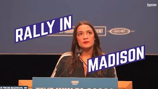 AOC Rallies in Madison WI  FULL SPEECH [upl. by Yanarp416]