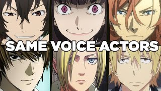 Bungo Stray Dogs Characters Japanese Dub Voice Actors Same Anime Characters Seven Deadly Sins [upl. by Rubio607]