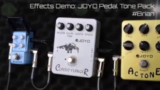 JOYO Guitar Effect Pedal Tone Demo AC Tone Classic Flanger amp Quattro Delay [upl. by Nrubyar473]